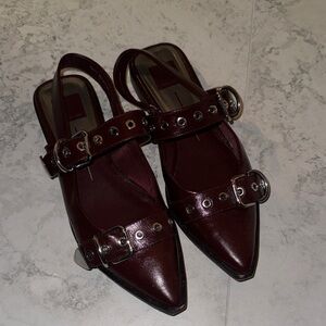 Dolce Vita Burgundy Buckle Flats